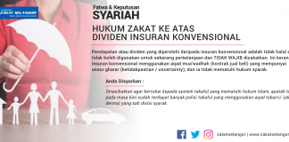 hukum ke atas pendapatan atau dividen yang diperolehi daripada insurans konvensional